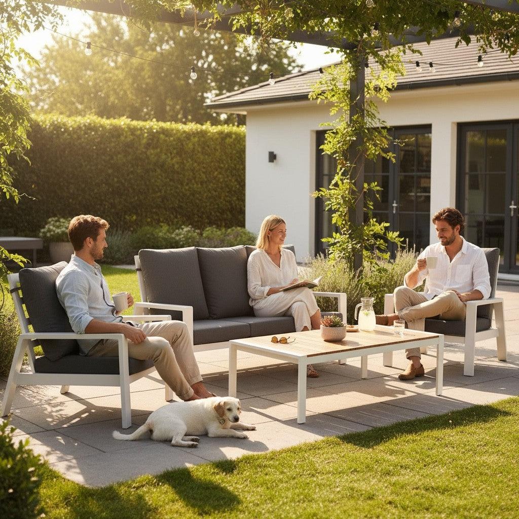 Set reclinable de exterior en aluminio y polywood Modelo 390