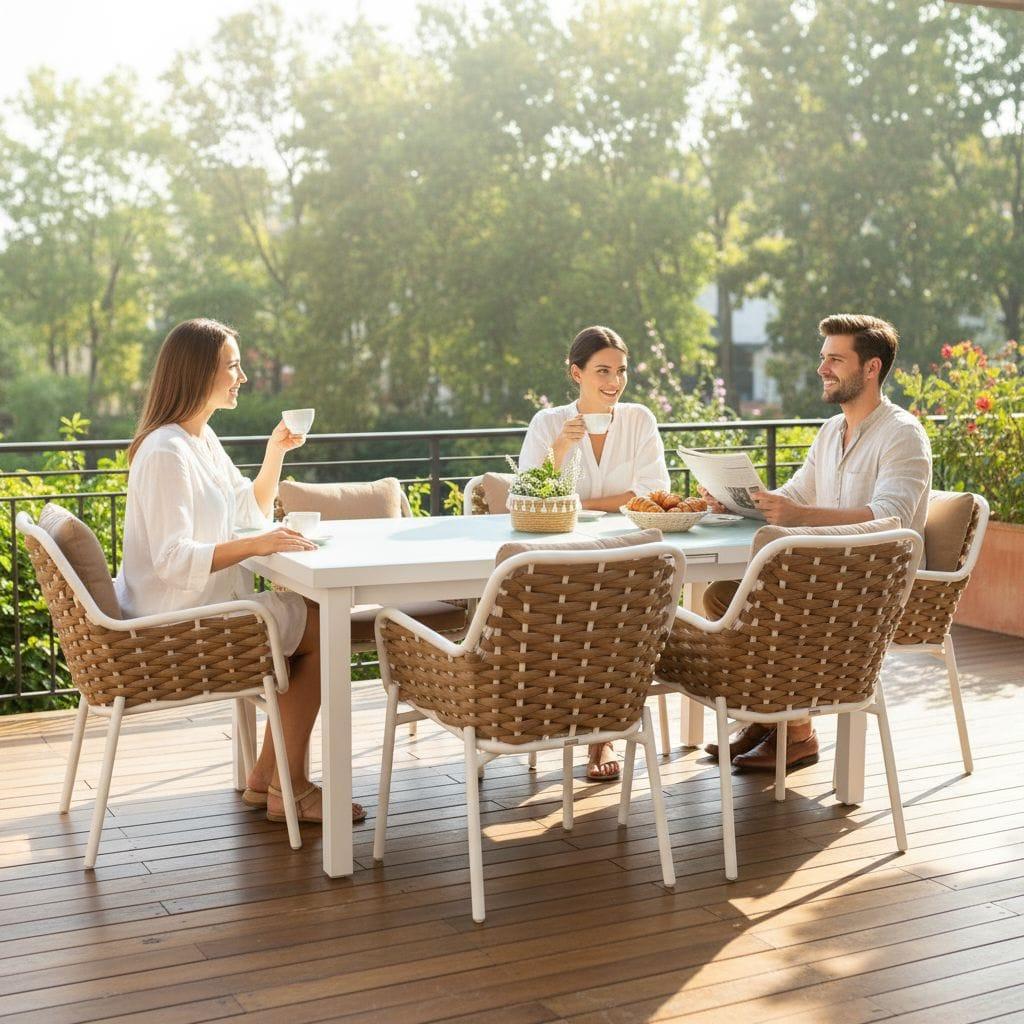Conjunto de comedor de exterior extensible Coastline